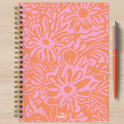 2025 Happy Hibiscus Medium Weekly Monthly Planner