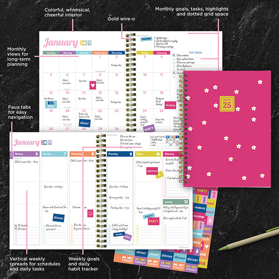 2025 Lil Buds Medium Weekly Monthly Planner