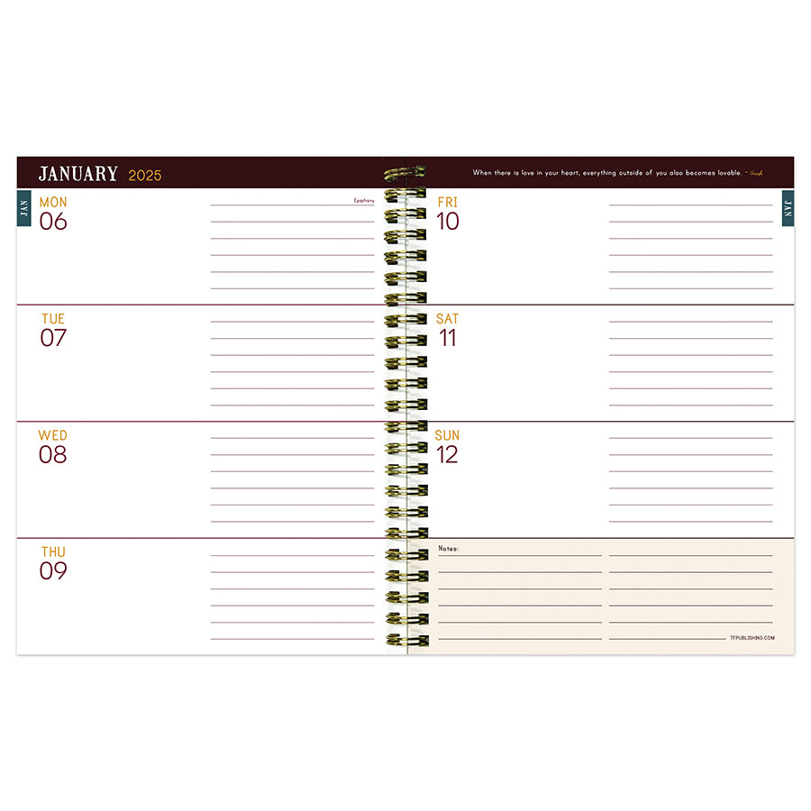 2025 Emerald Edition Medium Weekly Monthly Planner