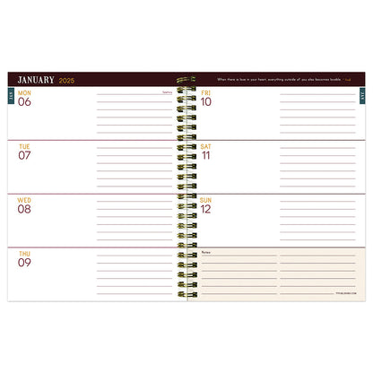 2025 Emerald Edition Medium Weekly Monthly Planner