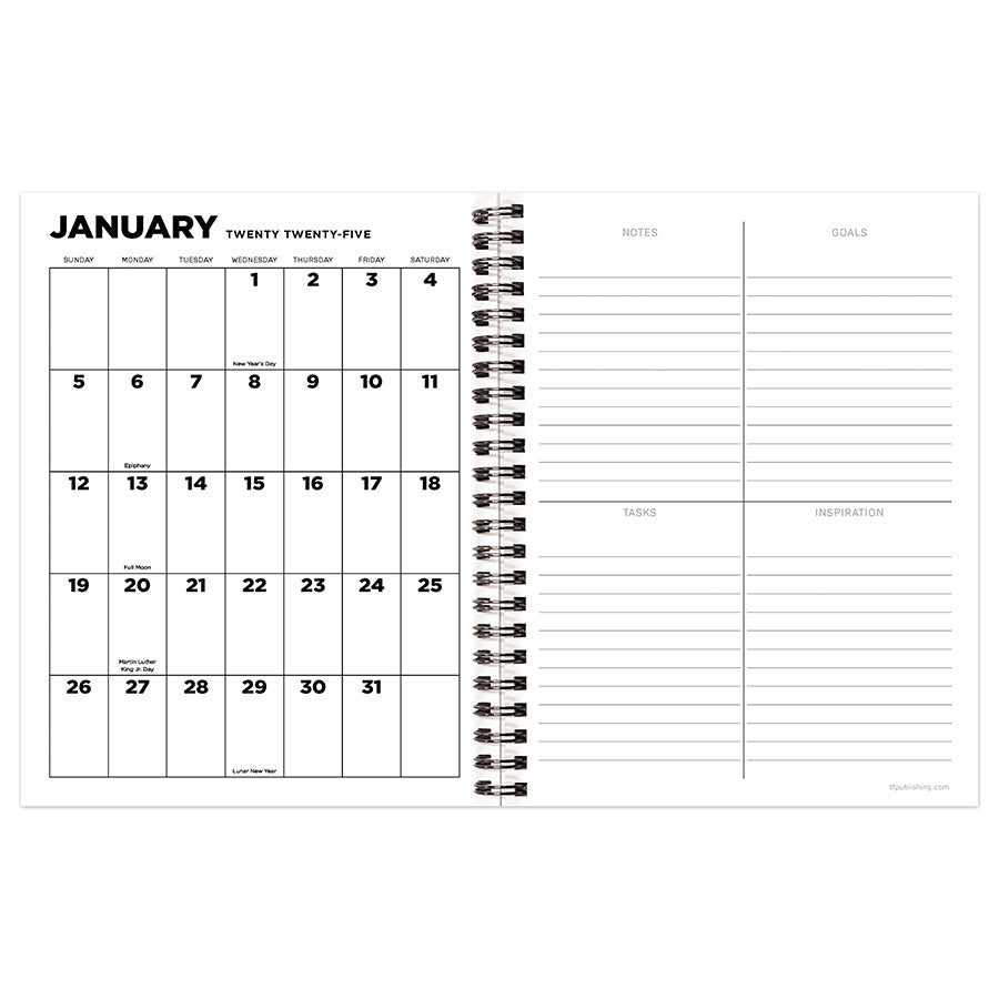 2025 Maxine Medium Weekly Monthly Planner