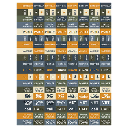 2025 Navy Grid Space Large Weekly Monthly Planner