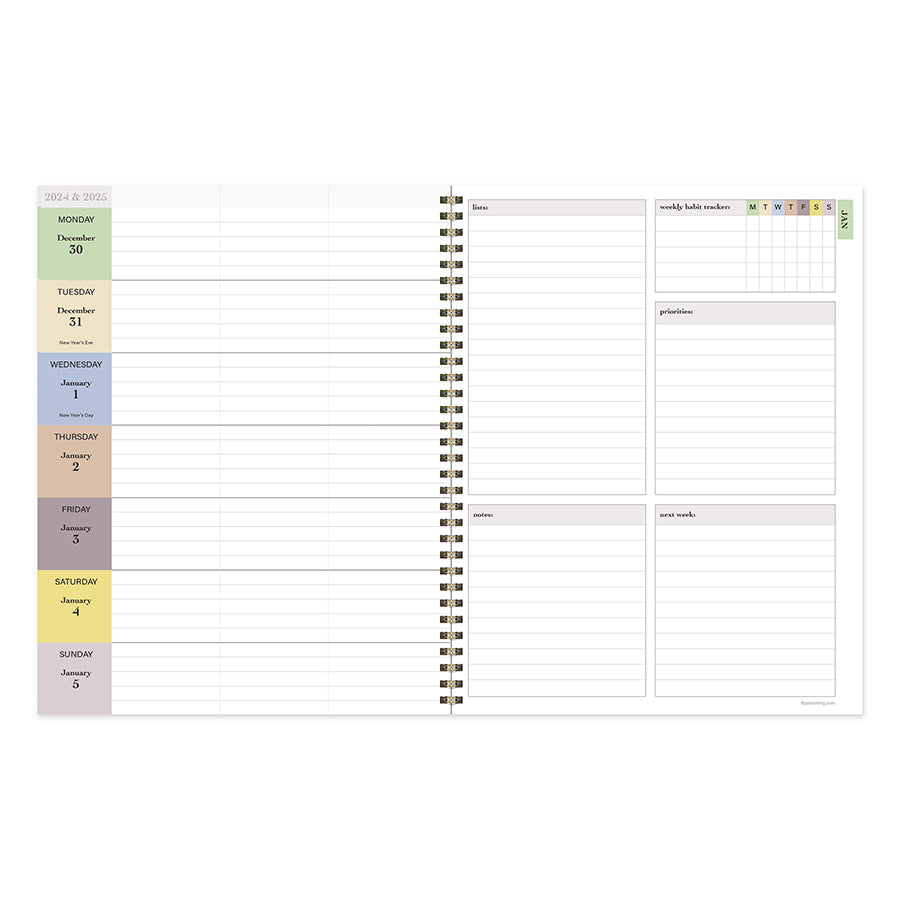 2025 Daphne Print Large Weekly Monthly Planner