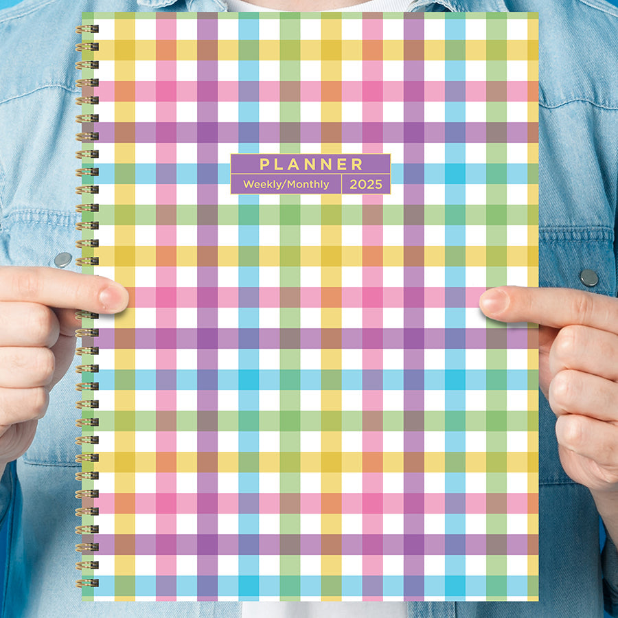 2025 Madras Plaid Large Weekly Monthly Planner