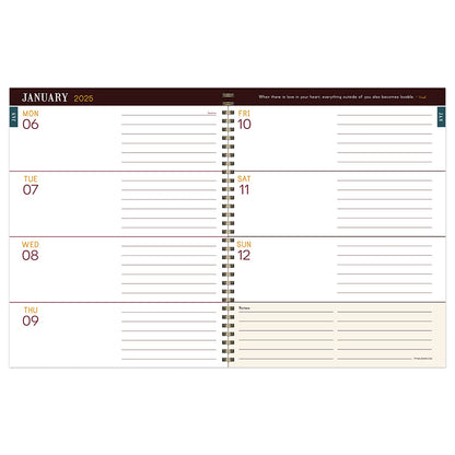 2025 Baroque Marigold Large Weekly Monthly Planner