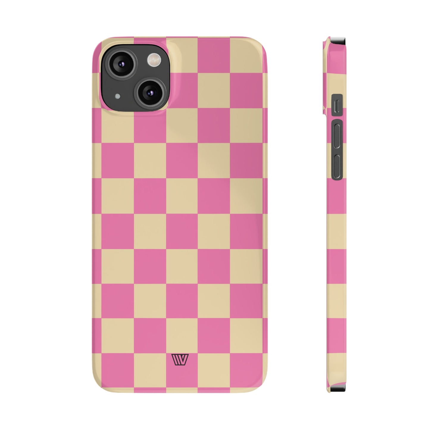 PINK TAN CHECKERBOARD | Slim iPhone Case