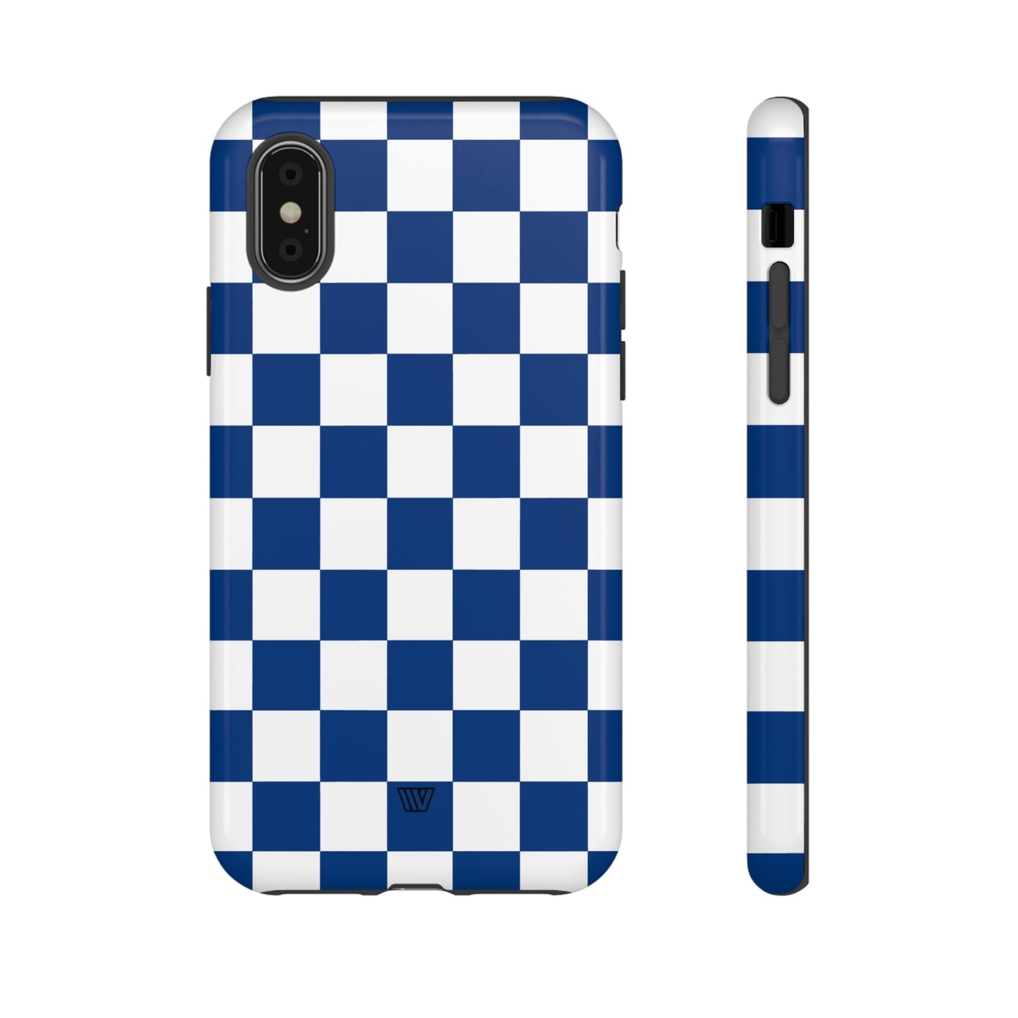 BLUE WHITE CHECKERBOARD | Tough Phone Case