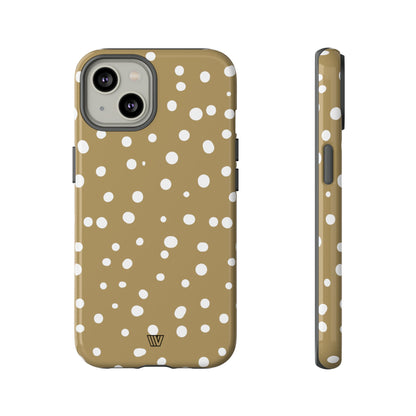 DARK BEIGE DOTS | Tough Phone Case