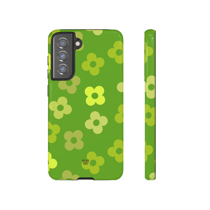 GREEN RETRO FLOWERS | Tough Phone Case