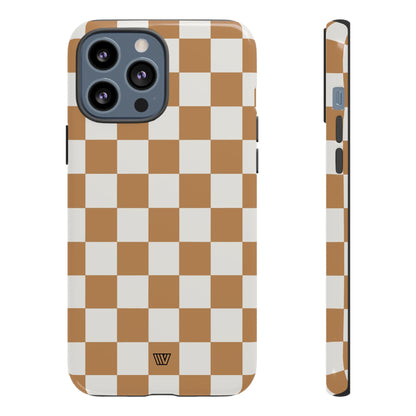 CHESTNUT CHECKERBOARD | Tough Phone Case