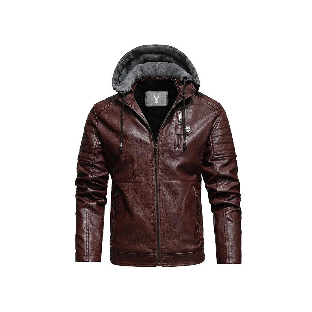 Avenger Hooded Leather Jacket