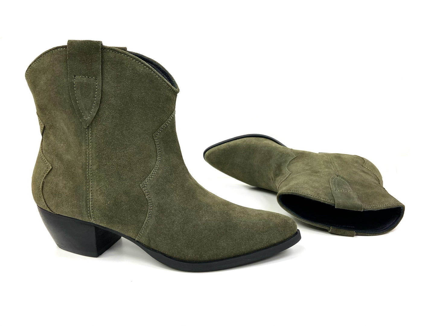 Chili Olive Short Western Bootie