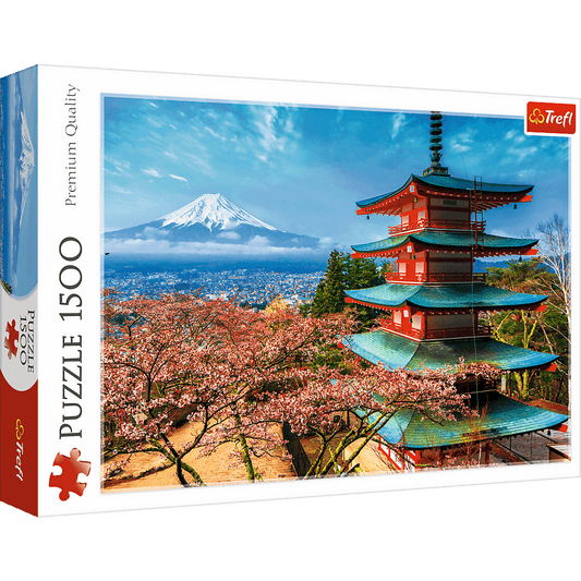 1500 piece Jigsaw Puzzles, Mount Fuji, Japan, Temple, Asian puzzle, Adult Puzzles, Trefl 26132