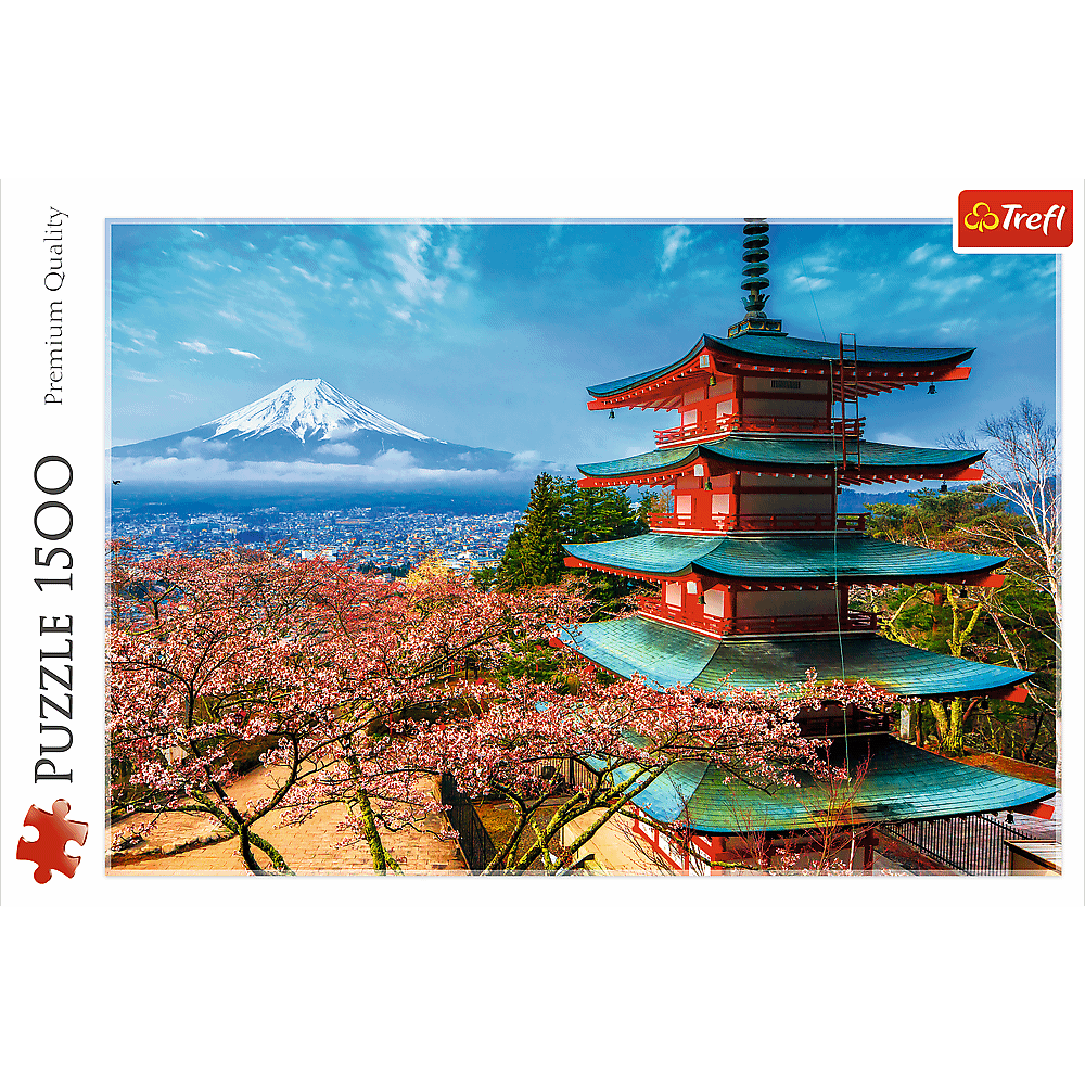 1500 piece Jigsaw Puzzles, Mount Fuji, Japan, Temple, Asian puzzle, Adult Puzzles, Trefl 26132