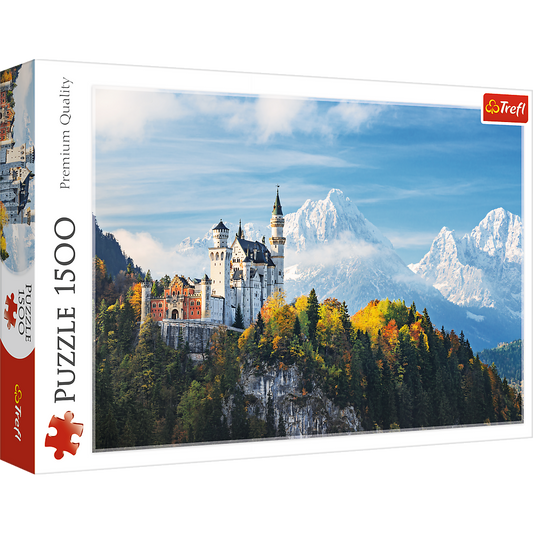 1500 Piece Jigsaw Puzzles, Bavarian Alps, Landscape Puzzle of Germany and Neuschwanstein Castle, Adult Puzzles, Trefl 26133