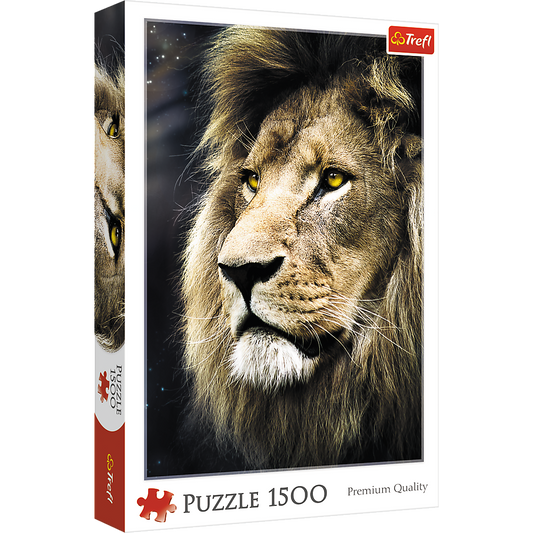 1500 Piece Jigsaw Puzzle, Lion's Portrait, Wild Animal Puzzles, Big Cat Puzzles, Adult Puzzles, Trefl 26139