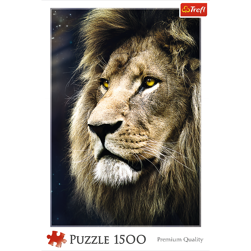 1500 Piece Jigsaw Puzzle, Lion's Portrait, Wild Animal Puzzles, Big Cat Puzzles, Adult Puzzles, Trefl 26139