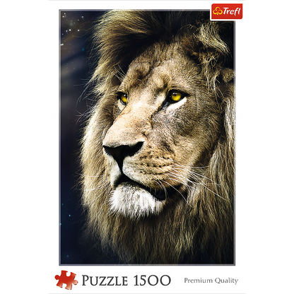 1500 Piece Jigsaw Puzzle, Lion's Portrait, Wild Animal Puzzles, Big Cat Puzzles, Adult Puzzles, Trefl 26139