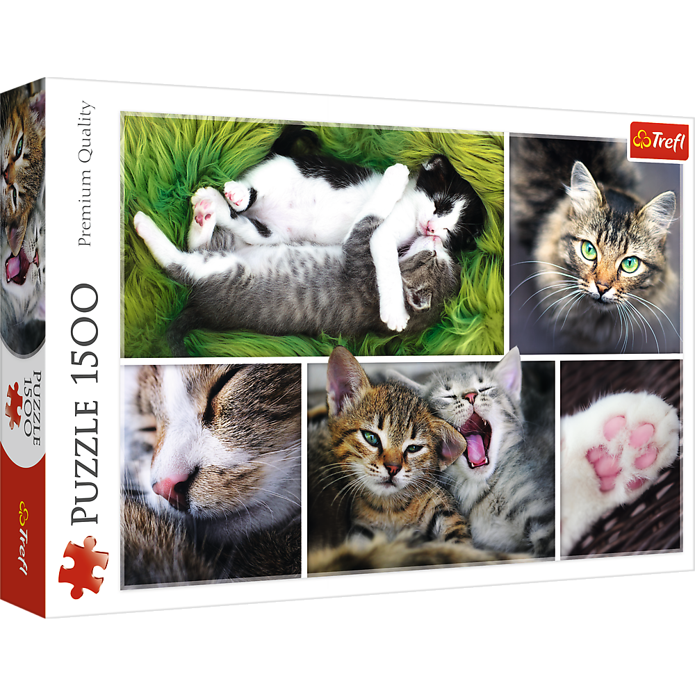 1500 Piece Jigsaw Puzzle, Just Cat Things Collage, Pets, Cats and Kittens, Animal Collage, Adult Puzzles, Trefl 26145