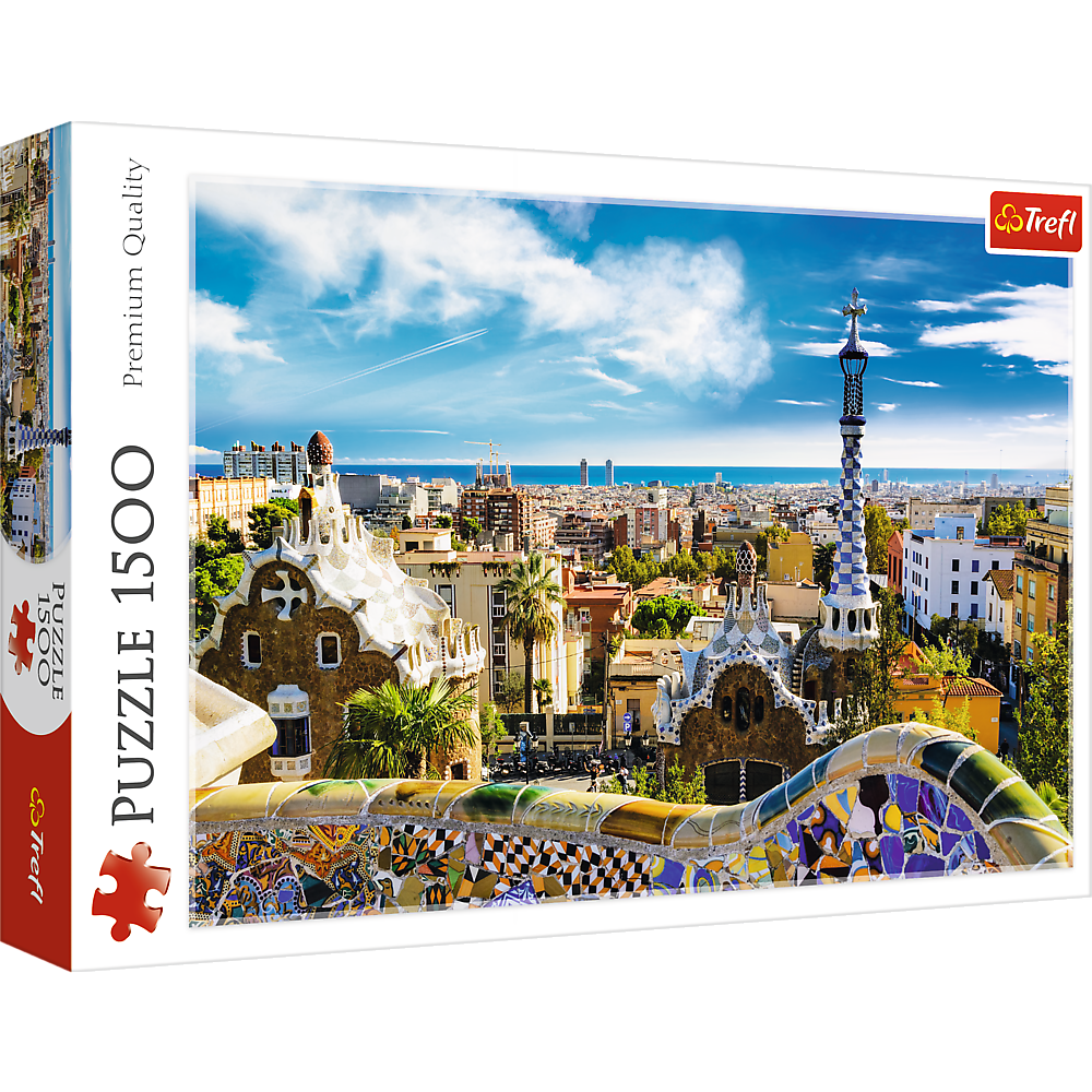 1500 Piece Jigsaw Puzzle, Park Güell, Barcelona Spain Puzzle, European Puzzles, Antoni Gaudi Puzzles, Adult Puzzles, Trefl 26147