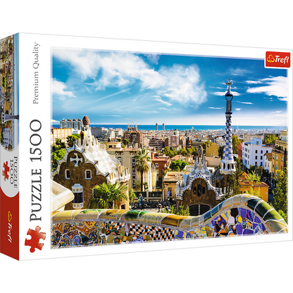 1500 Piece Jigsaw Puzzle, Park Güell, Barcelona Spain Puzzle, European Puzzles, Antoni Gaudi Puzzles, Adult Puzzles, Trefl 26147