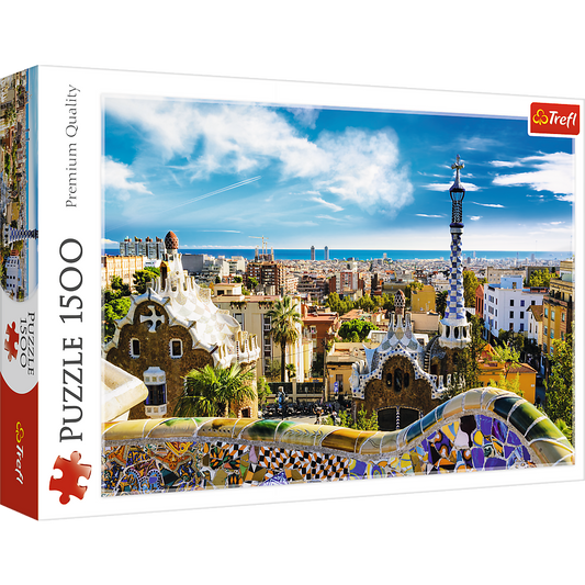 1500 Piece Jigsaw Puzzle, Park Güell, Barcelona Spain Puzzle, European Puzzles, Antoni Gaudi Puzzles, Adult Puzzles, Trefl 26147