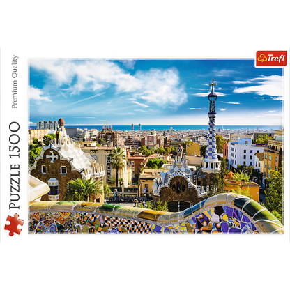 1500 Piece Jigsaw Puzzle, Park Güell, Barcelona Spain Puzzle, European Puzzles, Antoni Gaudi Puzzles, Adult Puzzles, Trefl 26147