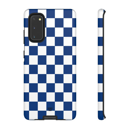 BLUE WHITE CHECKERBOARD | Tough Phone Case