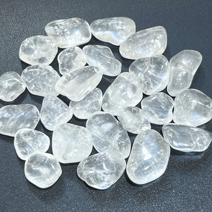 Clear Quartz Crystal Tumbled (3 Pcs) Polished Stones Gemstones