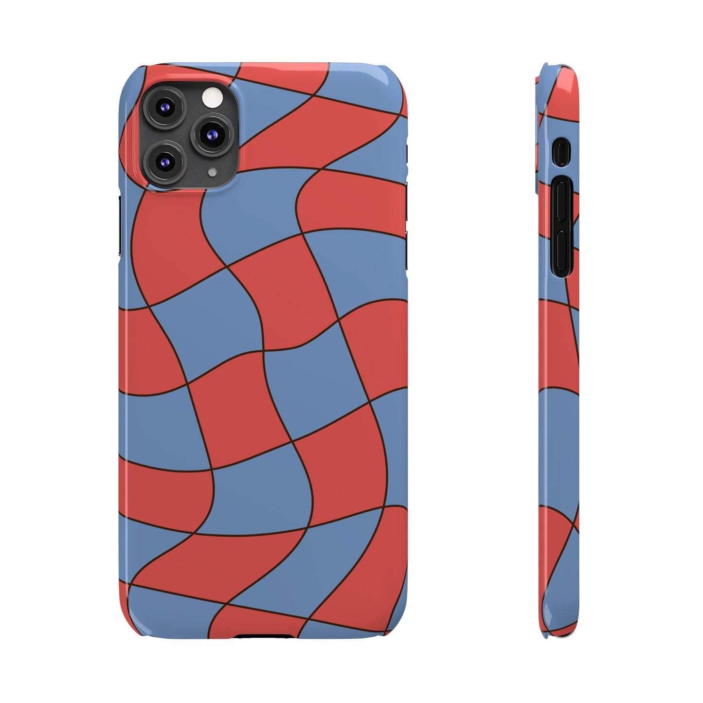 RETRO WAVY CHECKERBOARD  | Slim iPhone Case