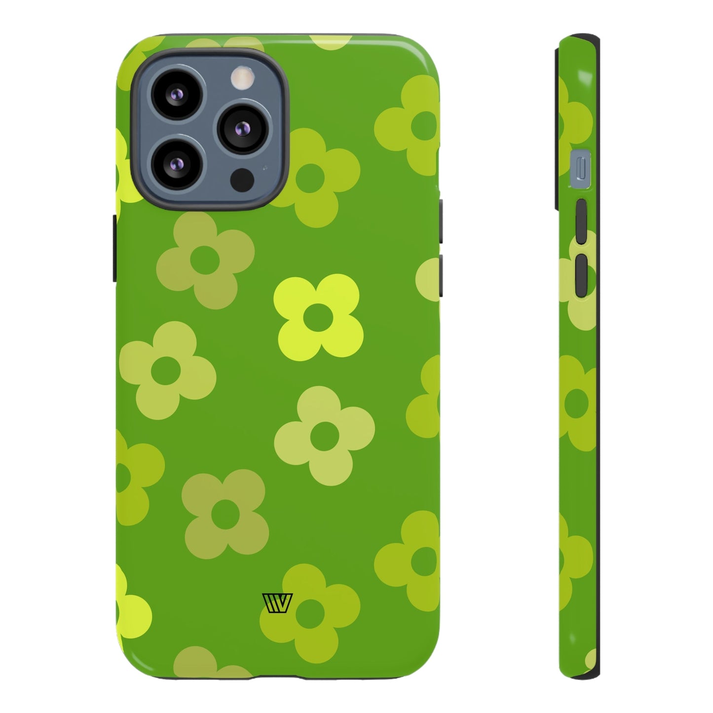 GREEN RETRO FLOWERS | Tough Phone Case