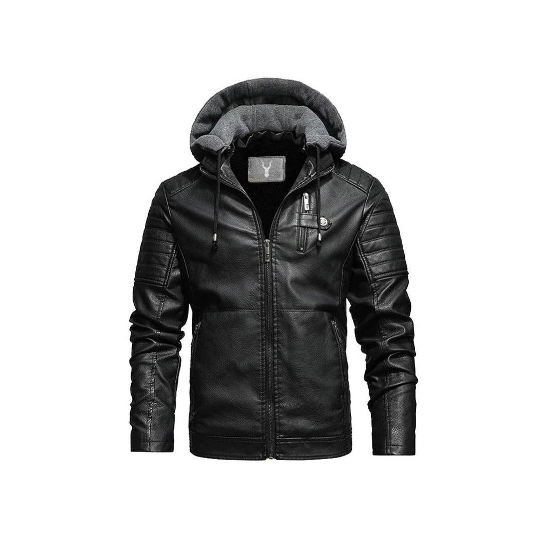 Avenger Hooded Leather Jacket