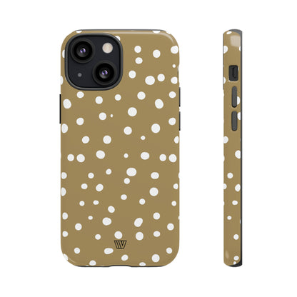 DARK BEIGE DOTS | Tough Phone Case