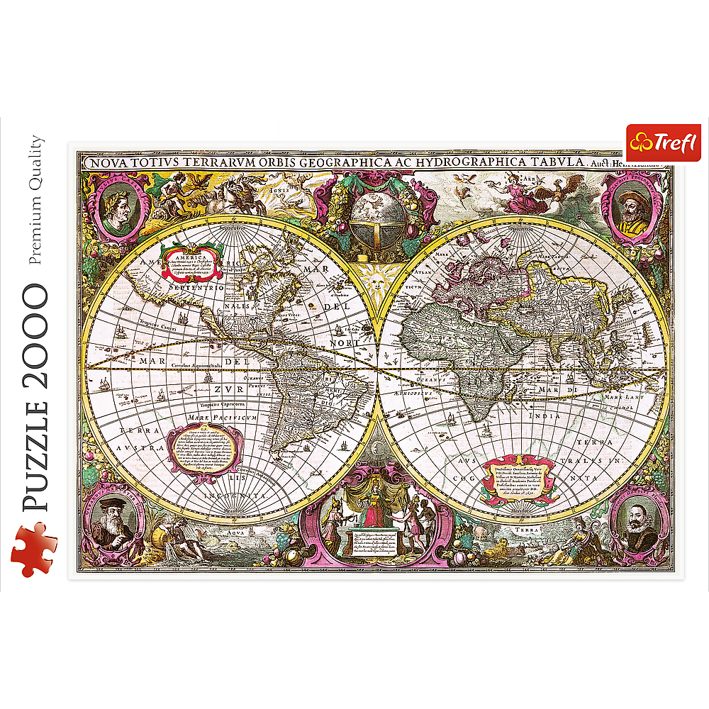 2000 Piece Jigsaw Puzzles, New Land Puzzle, Earth Puzzle, Historical Puzzle, Old World Puzzle, Adult Puzzles, Trefl 27095