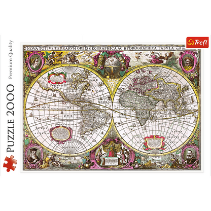 2000 Piece Jigsaw Puzzles, New Land Puzzle, Earth Puzzle, Historical Puzzle, Old World Puzzle, Adult Puzzles, Trefl 27095