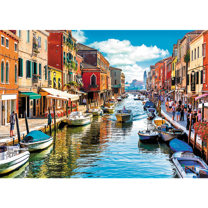 2000 Piece Jigsaw Puzzles, Murano Island, Venice Italy Puzzle, Colorful European Puzzle, Adult Puzzles, Trefl 27110