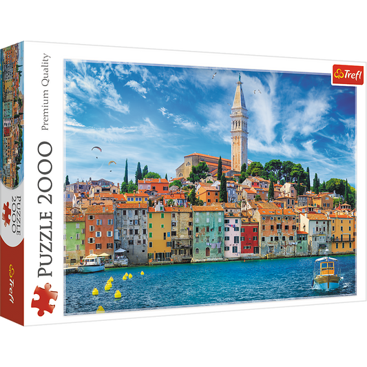 2000 piece Jigsaw Puzzles - Rovinj, Croatia, Adriatic sea, Seaside view, Adult Puzzles, Trefl 27114