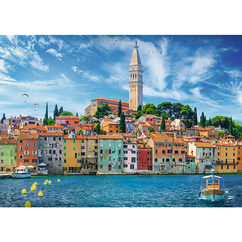 2000 piece Jigsaw Puzzles - Rovinj, Croatia, Adriatic sea, Seaside view, Adult Puzzles, Trefl 27114