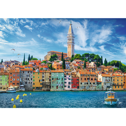 2000 piece Jigsaw Puzzles - Rovinj, Croatia, Adriatic sea, Seaside view, Adult Puzzles, Trefl 27114