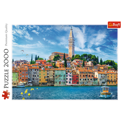 2000 piece Jigsaw Puzzles - Rovinj, Croatia, Adriatic sea, Seaside view, Adult Puzzles, Trefl 27114