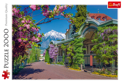 2000 Piece Jigsaw Puzzles, Merano, Italy, Landscape Puzzle of Italy with Mountains, Adult Puzzles, Trefl 27115