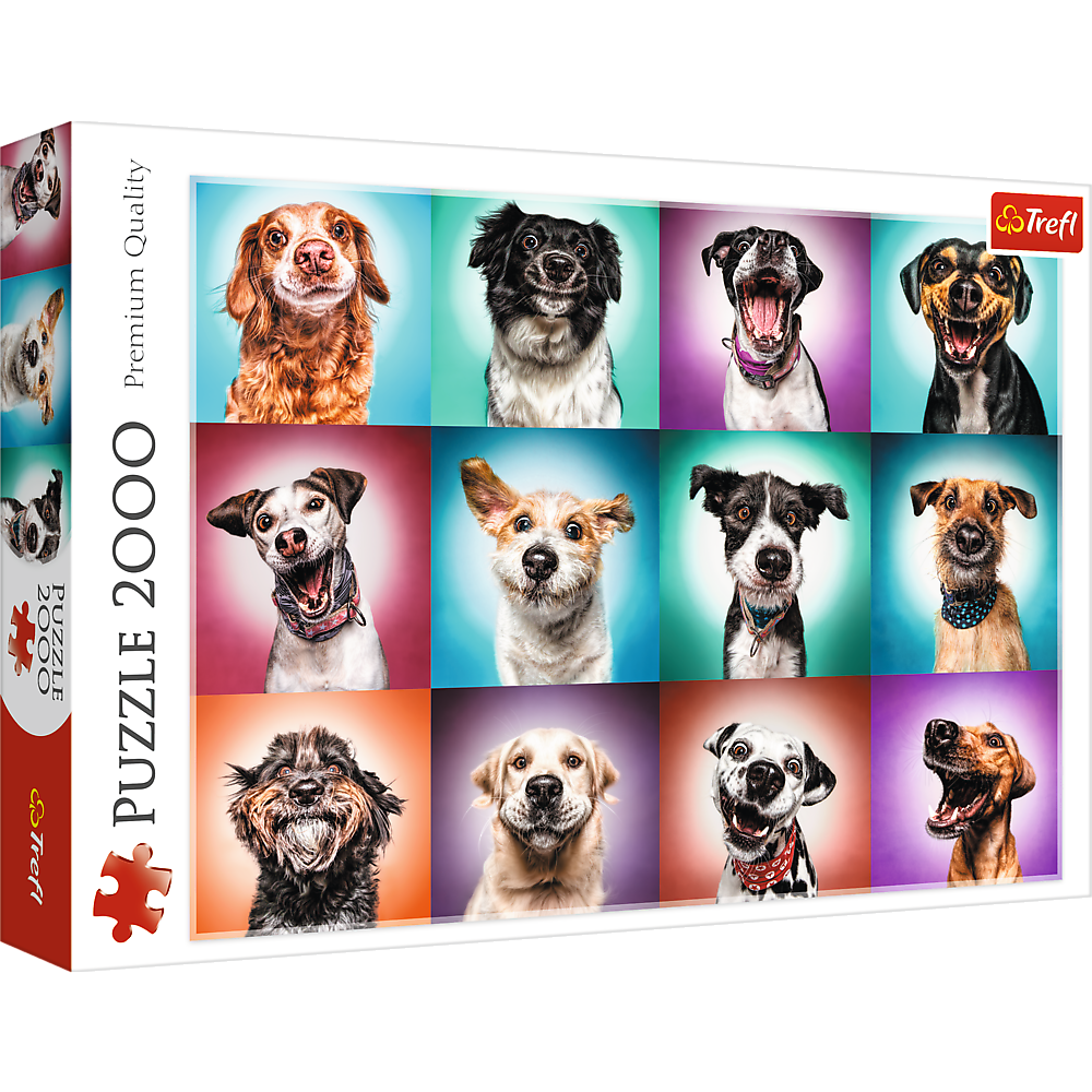 2000 piece Jigsaw Puzzles - Funny dog portraits II, Pets Puzzle, Adult Puzzles, Trefl 27119