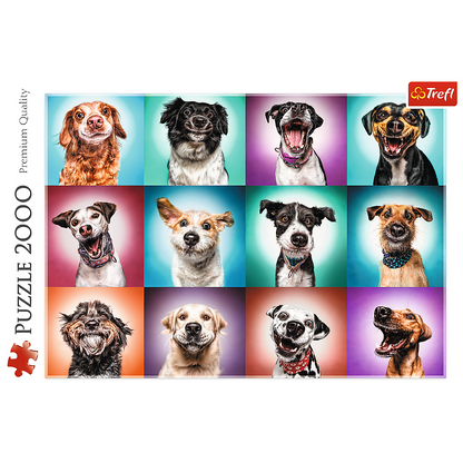 2000 piece Jigsaw Puzzles - Funny dog portraits II, Pets Puzzle, Adult Puzzles, Trefl 27119