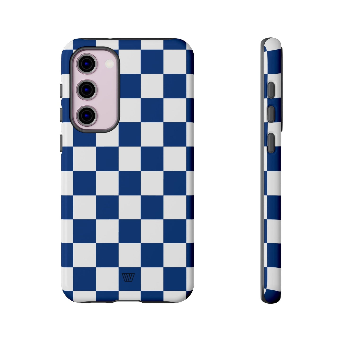 BLUE WHITE CHECKERBOARD | Tough Phone Case