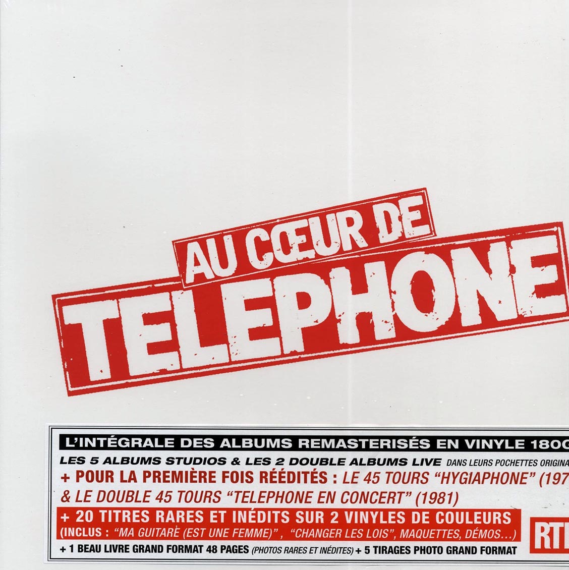 Telephone - Au Coeur De Telephone (L'integrale) (ltd. ed.) (11xLP) (box set) (deluxe edition) (remastered) (incl. 3x7") (incl. book)