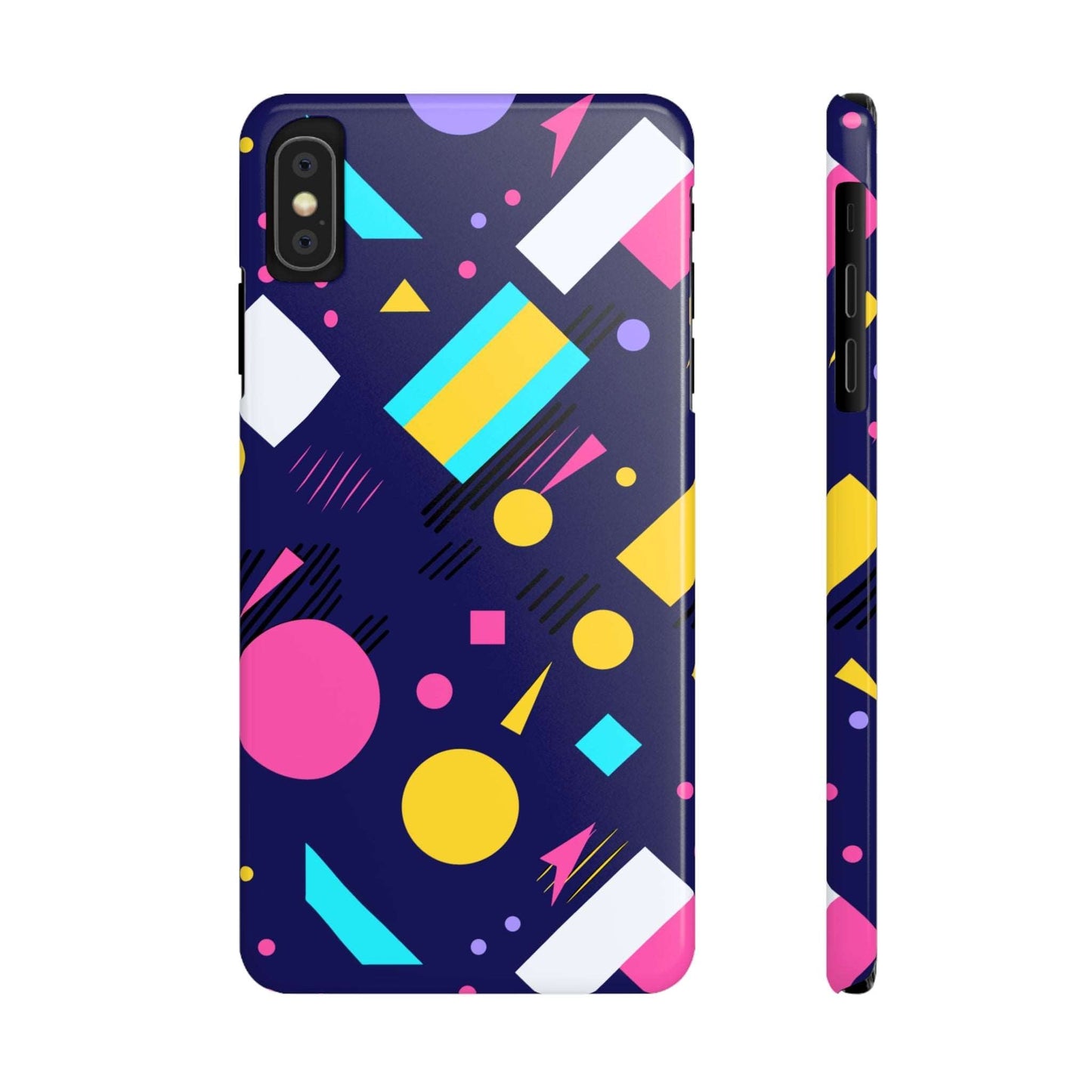 80s / 90s RETRO PATTERN DARK  | Slim iPhone Case