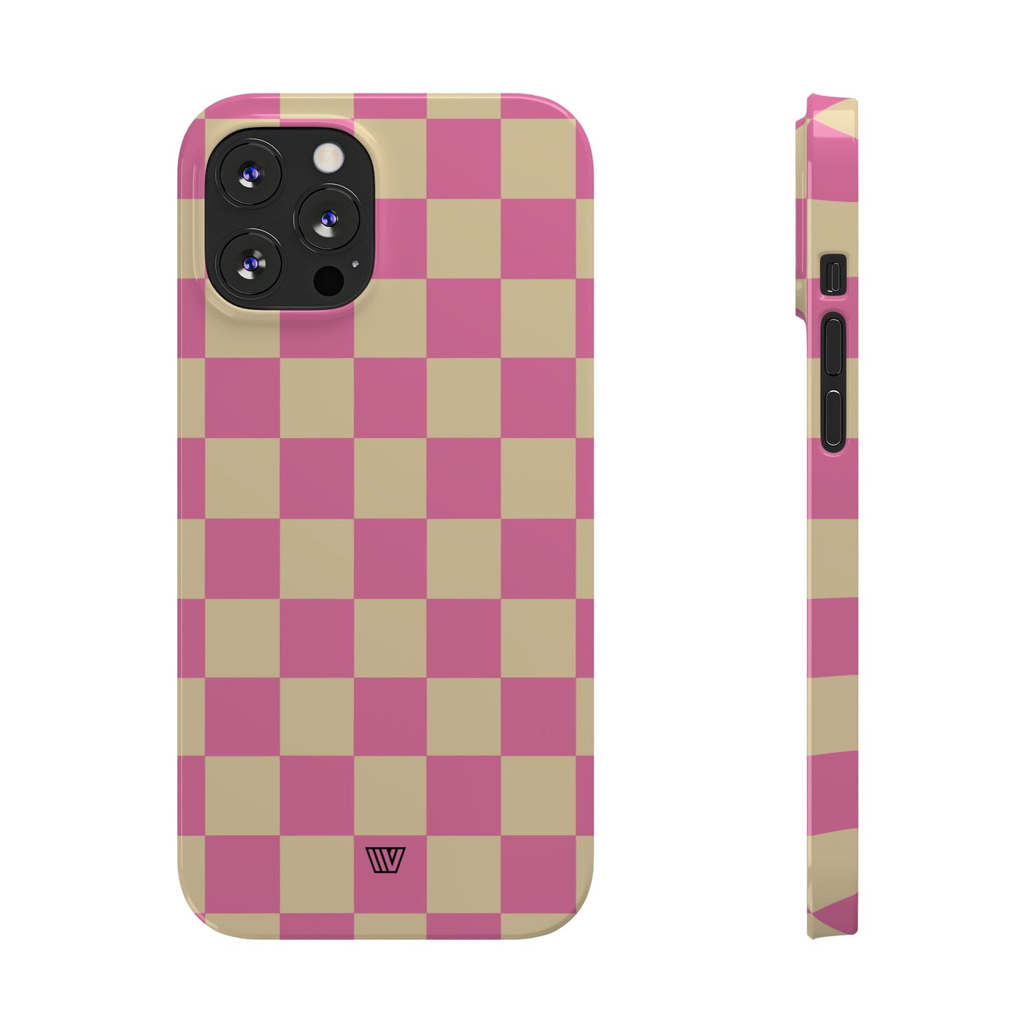 PINK TAN CHECKERBOARD | Slim iPhone Case