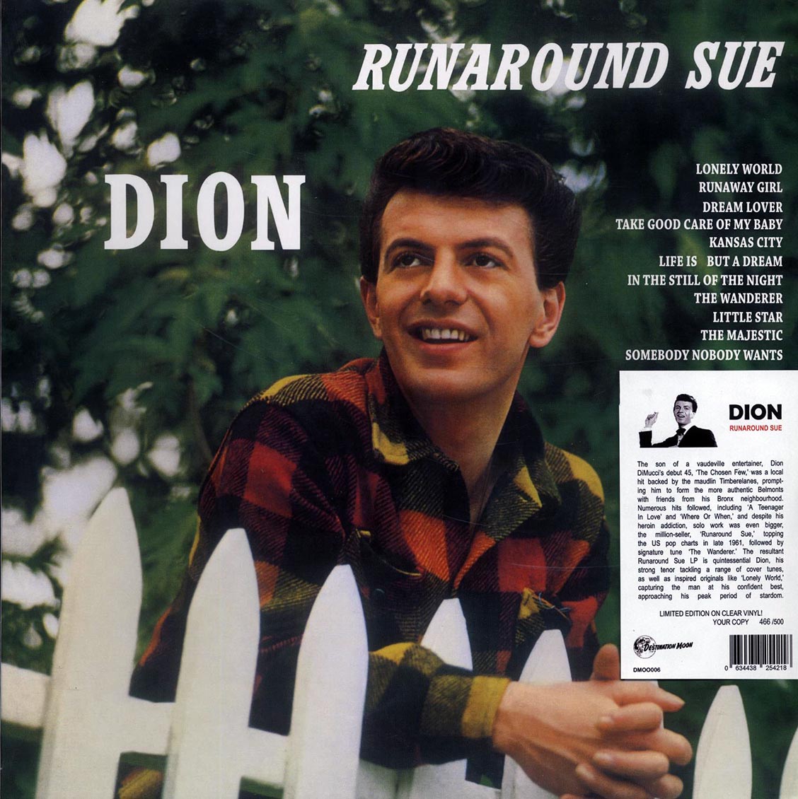 Dion - Runaround Sue (ltd. 500 copies made) (clear vinyl)