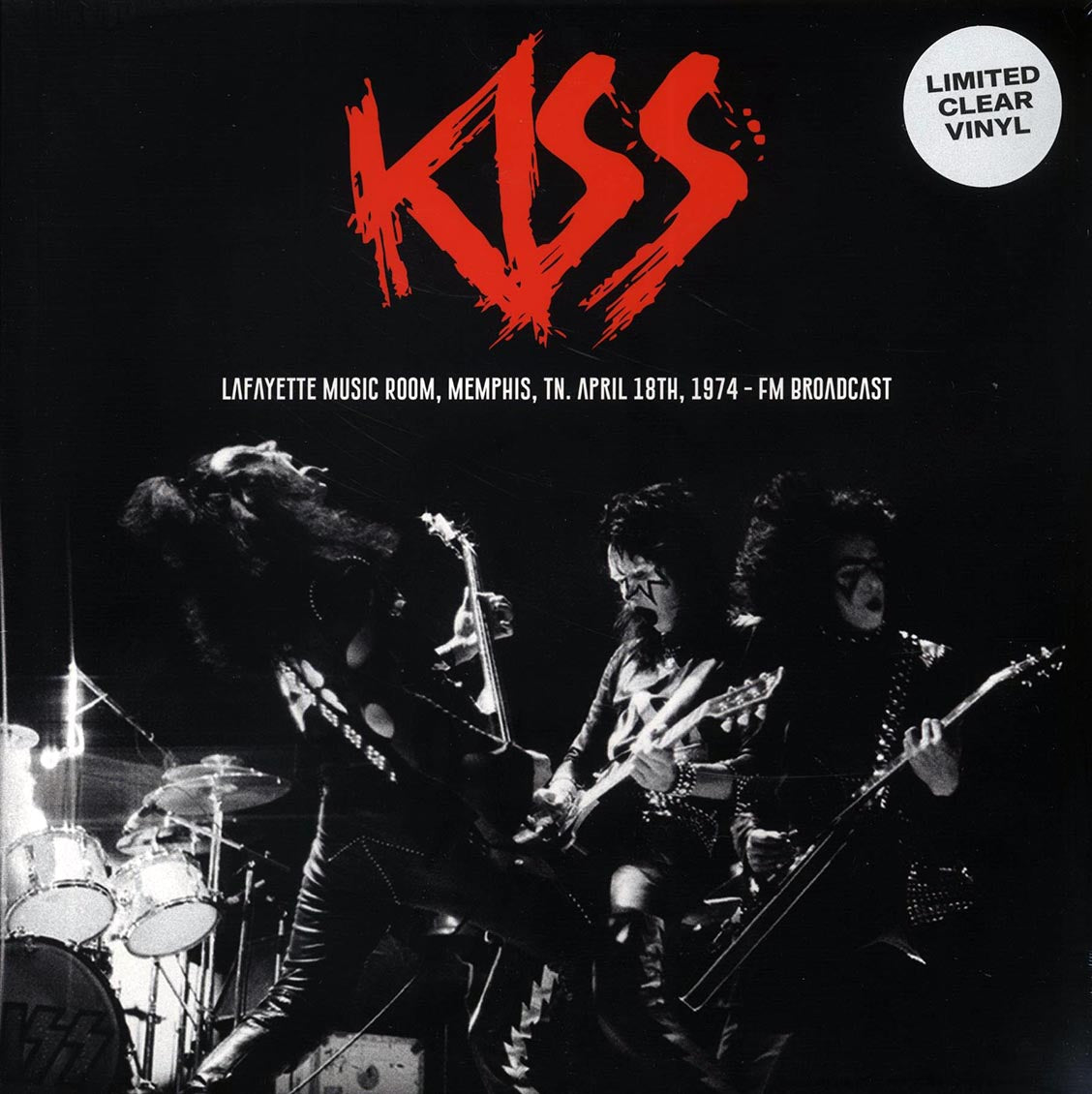 Kiss - Lafayette Music Room, Memphis TN April 18th, 1974 FM Broadcast (ltd. 500 copies made) (clear vinyl)