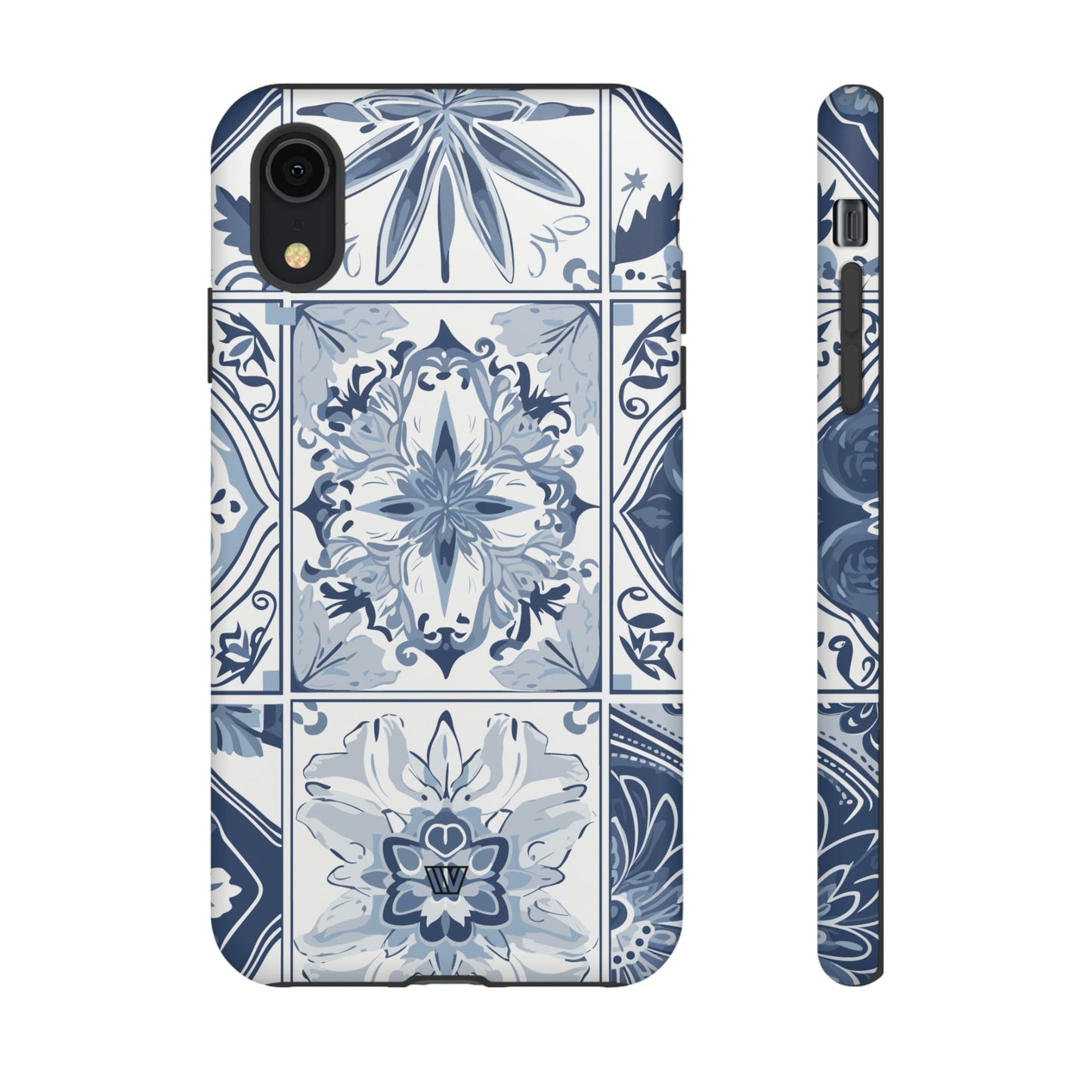 BLUE WHITE TILE | Tough Phone Case